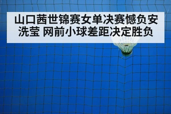 山口茜世锦赛女单决赛憾负安洗莹 网前小球差距决定胜负